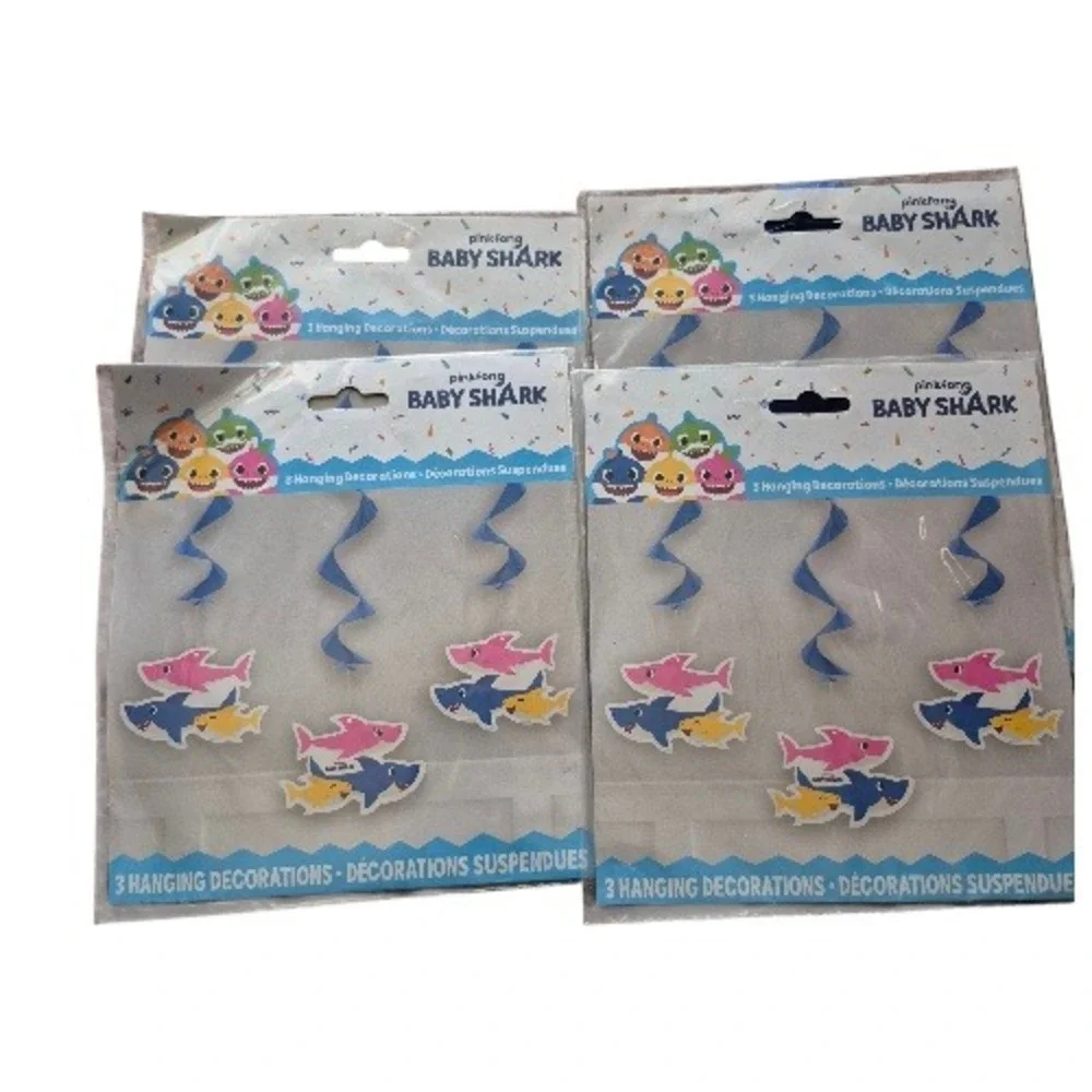 Baby Shark Party Decorations Lot of 9 Bundle Banner Table Cover‎ Hanging Decor